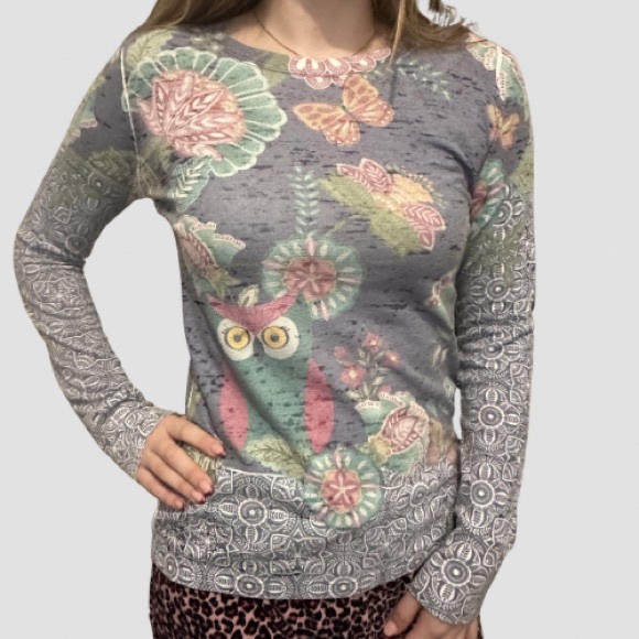 Sundance Whimsy Rose Baby Waffle Embroidery Inspired Long Sleeve Tee Shirt - Picture 2 of 9